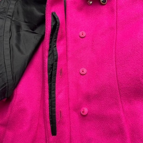 Vintage Rothschild Raspberry Pink Wool Dress Coat Size 6 Years Made in USA - Picture 7 of 9